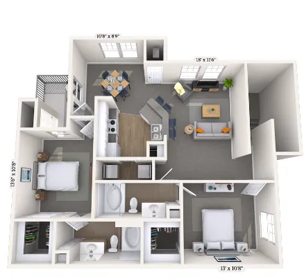 MAA Greenwood Forest Houston Apartment Floor Plan 5