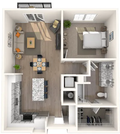 MAA Park Point Houston Apartment Floor Plan 1