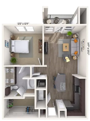 MAA Vintage Park Houston Apartments Floor Plan 2