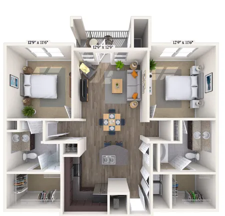 MAA Vintage Park Houston Apartments Floor Plan 4