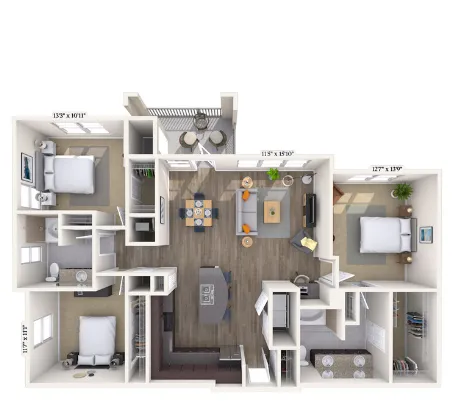 MAA Vintage Park Houston Apartments Floor Plan 6