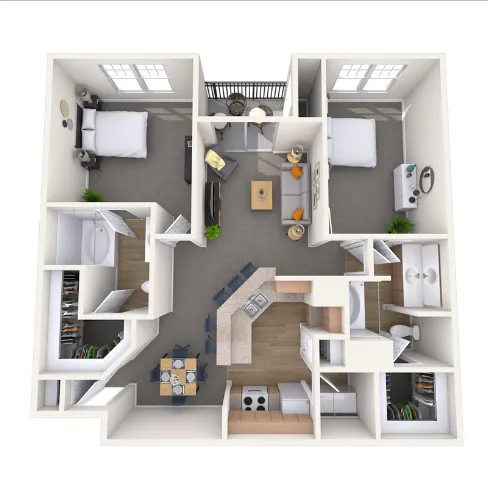 MAA Woodwind Houston Apartment Floor Plan 3