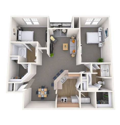 MAA Woodwind Houston Apartment Floor Plan 4