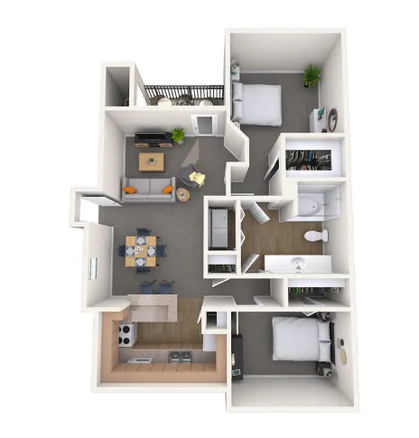 MAA Woodwind Houston Apartment Floor Plan 5