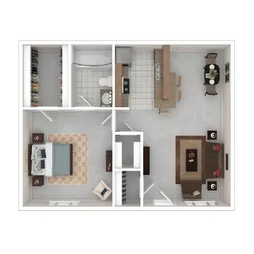 Mariposa Flats Apartments Houston Floor Plan 2