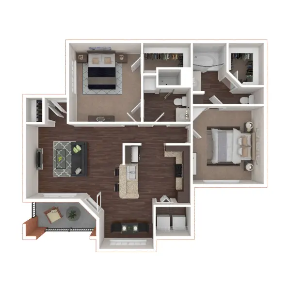 Marquis at Kingwood Houston Apartment Floor Plan 3