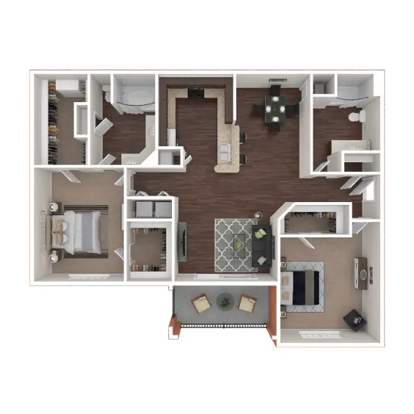 Marquis at Kingwood Houston Apartment Floor Plan 4