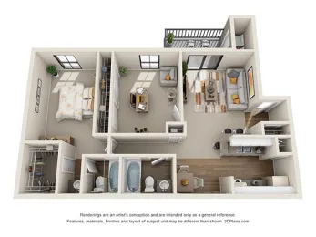 Meadowbrook Apartments Humble Houston Apartment Floor Plan 6