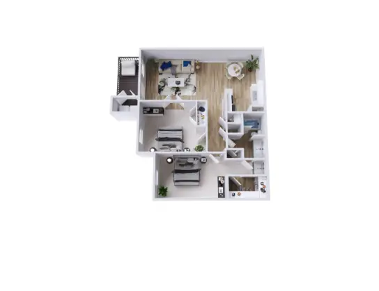 Mustang on the Trail Houston Apartment Floor Plan 3