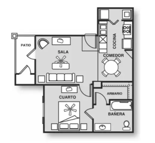 Northland Woods Apartments Houston Apartment Floor Plan 2