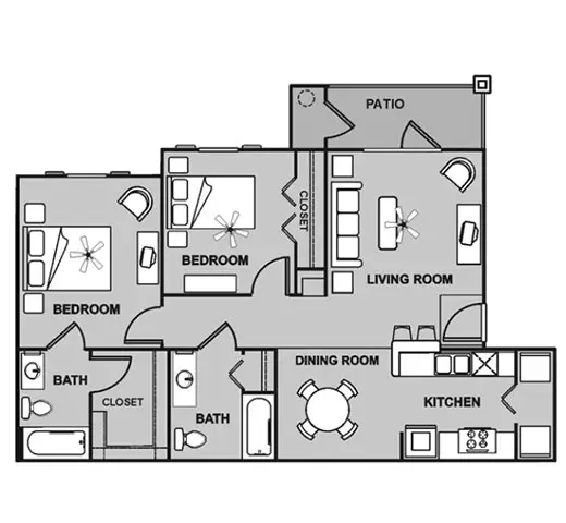 Northland Woods Apartments Houston Apartment Floor Plan 3