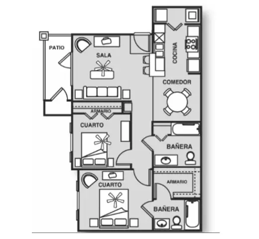 Northland Woods Apartments Houston Apartment Floor Plan 4