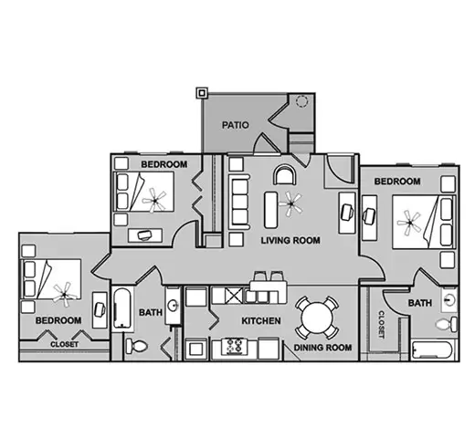 Northland Woods Apartments Houston Apartment Floor Plan 5