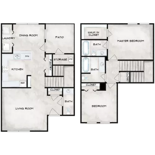 Oak Arbor Townhomes Floorplan 2