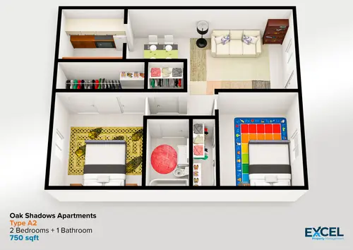 Oak Shadows Apartments FloorPlan 3