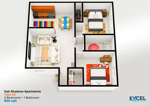 Oak Shadows Apartments FloorPlan 4