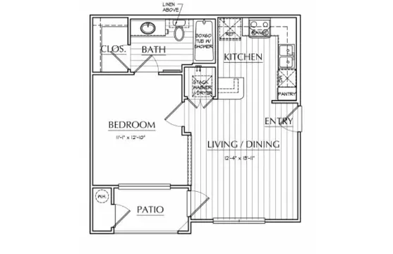 Oxford At The Ranch Houston Apartment Floor Plan 1