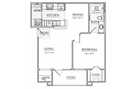 Oxford At The Ranch Houston Apartment Floor Plan 2