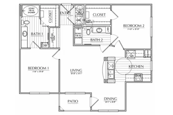 Oxford At The Ranch Houston Apartment Floor Plan 4