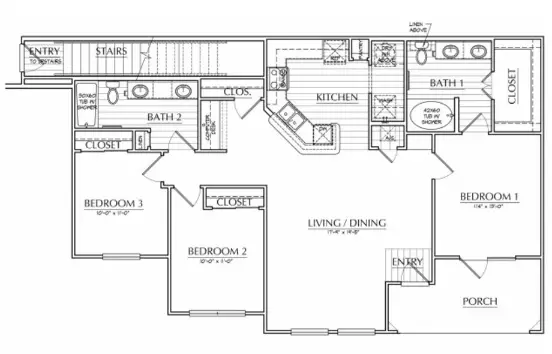 Oxford At The Ranch Houston Apartment Floor Plan 5