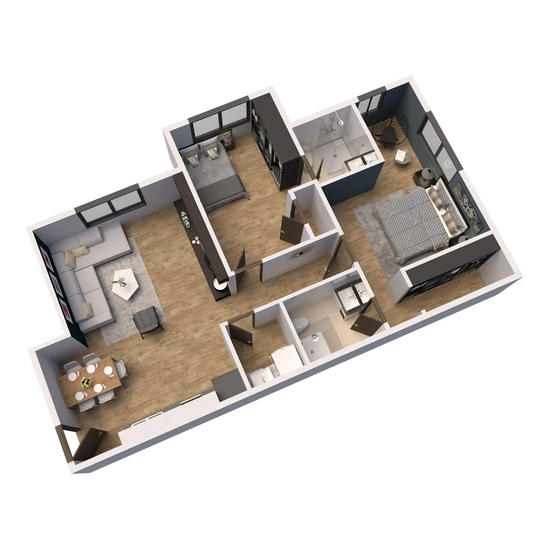 Panther Hill Apartments Houston Apartment Floor plan 3