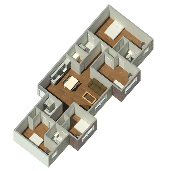 Panther Hill Apartments Houston Apartment Floor plan 4