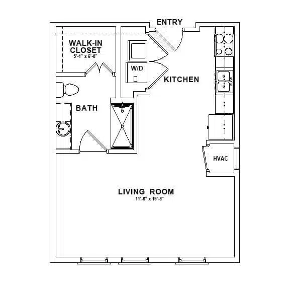 Park Creek Apartments Floorplan 1