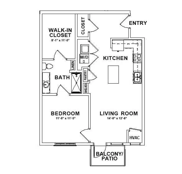 Park Creek Apartments Floorplan 3