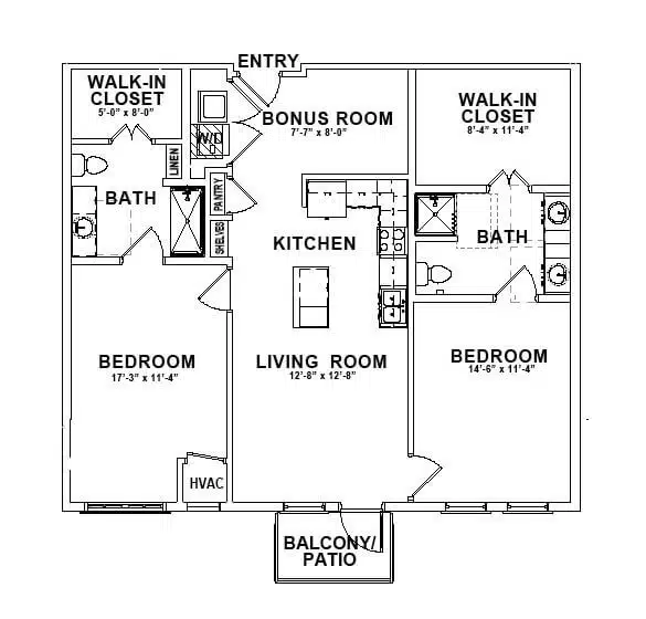 Park Creek Apartments Floorplan 8