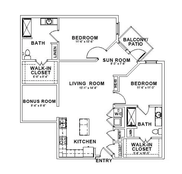 Park Creek Apartments Floorplan 9