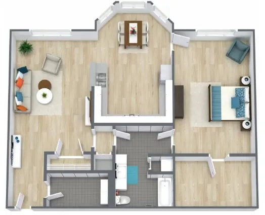 Park North Apartments Houston Floor Plan 1