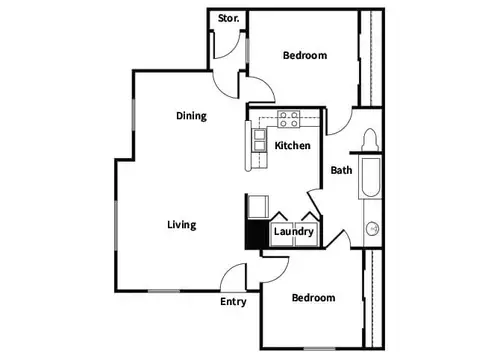 Park Village Apartments Floorplan 1