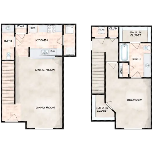 Park at Woodland Springs Houston Apartment Floor plan 2