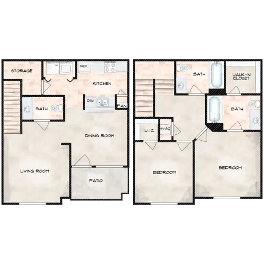 Park at Woodland Springs Houston Apartment Floor plan 4