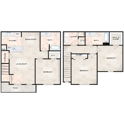 Park at Woodland Springs Houston Apartment Floor plan 8