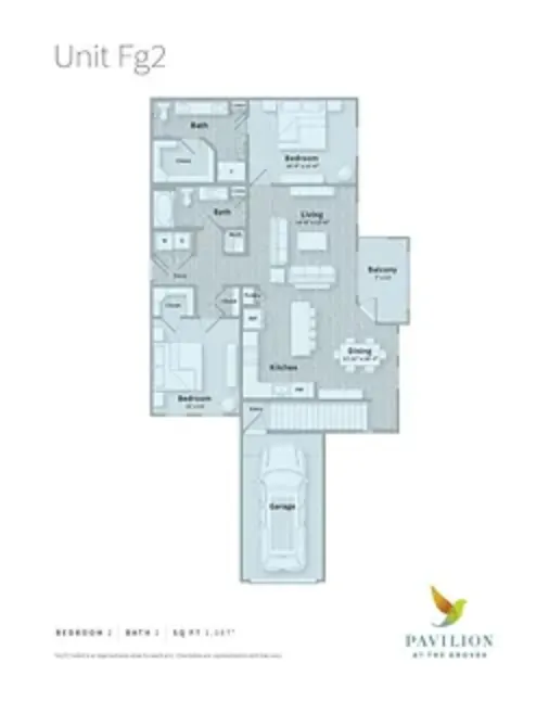 Pavilion at The Groves Houston apartment Floorplan 12