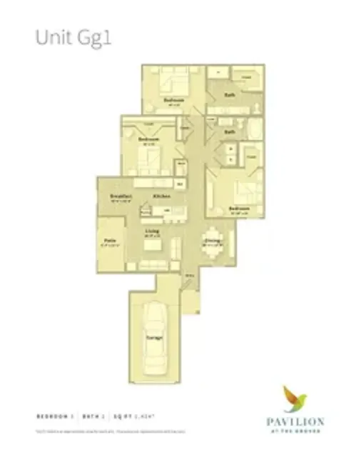 Pavilion at The Groves Houston apartment Floorplan 13