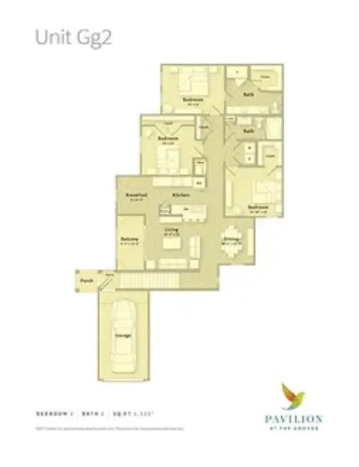 Pavilion at The Groves Houston apartment Floorplan 14