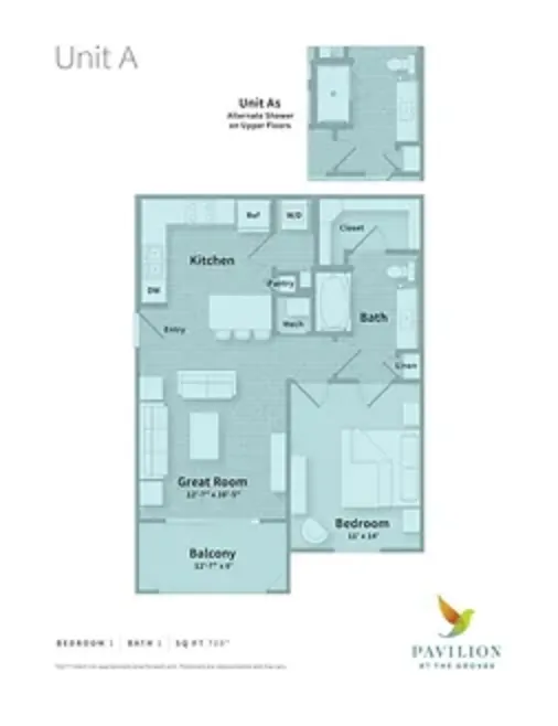 Pavilion at The Groves Houston apartment Floorplan 2