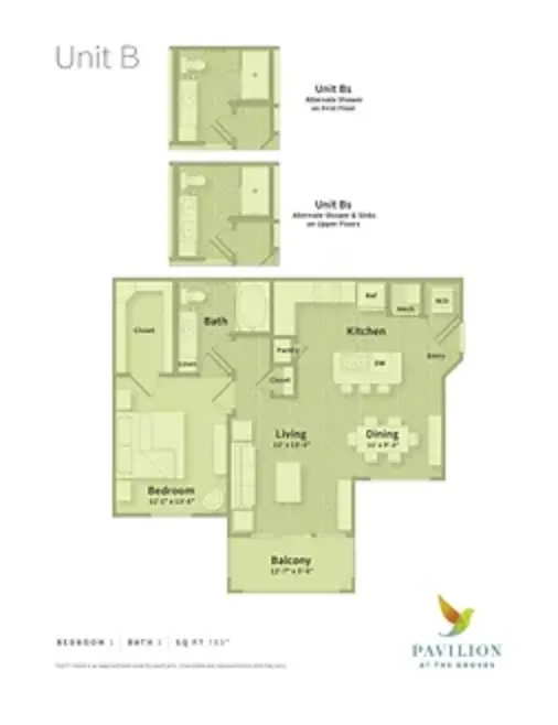 Pavilion at The Groves Houston apartment Floorplan 3