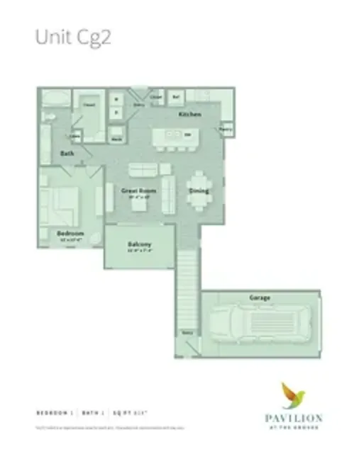 Pavilion at The Groves Houston apartment Floorplan 6