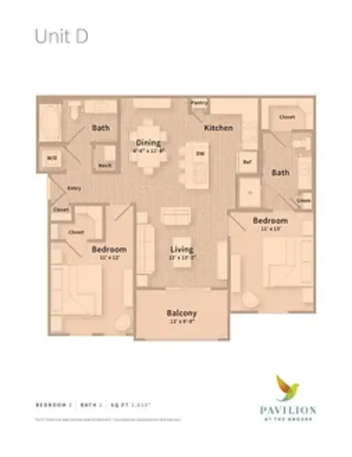 Pavilion at The Groves Houston apartment Floorplan 7