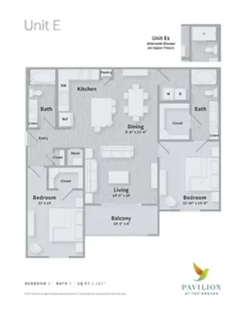 Pavilion at The Groves Houston apartment Floorplan 8