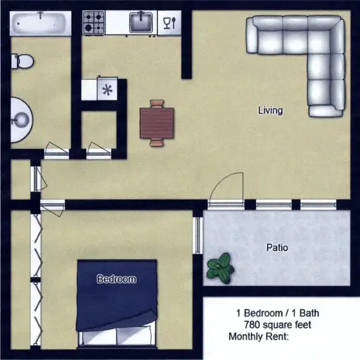 Pine Ridgea Apartments Floorplan 1