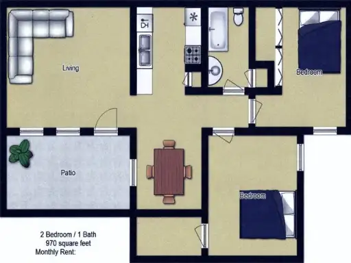 Pine Ridge Apartments Floorplan 3