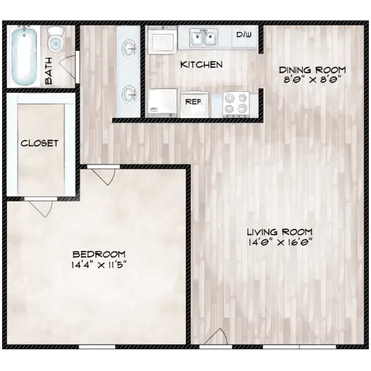 Pines at Humble Park Houston Apartment Floor Plan 2