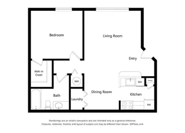 Pinewood Apartments Houston Floor Plan 1