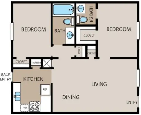 Plantation Apartments Floorplan 2