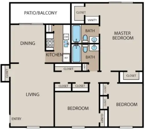 Plantation Apartments Floorplan 6