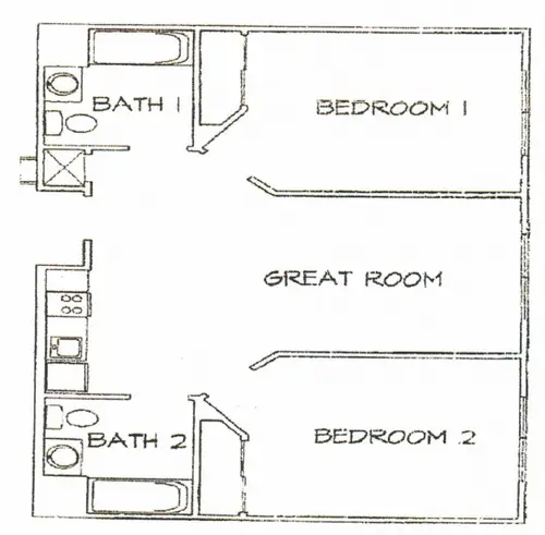 Pleasant Hill Village Houston Apartment Floorplan 3